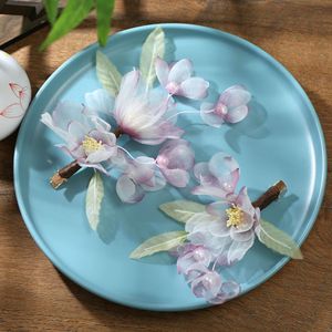 Nouvelle Collection 2024 : Pince à Cheveux en Soie Brodé Style Féerique Ancien pour Filles, Accessoire Cheveux Fleur, Coiffe Hanfu - Product Image 1