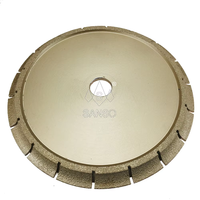 Roue de profilage diamantée brasée argent/cuivre Sanso Quality Assurance 30-100 #   Machine à rectifier les bords CNC, grain 150-300 mm, utilisation humide