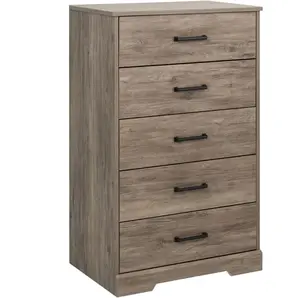 5 DRAWER DRESSER WITH Handles mdf EASY GLIDING white Each mid century modern Drawer bedroom Features