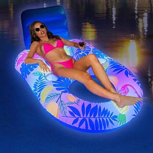 Piscina Inflable para Tomar el Sol con Sombrilla, <span class=keywords><strong>Cama</strong></span> Flotante <span class=keywords><strong>Doble</strong></span>, Piscina para Mascotas, Kayak, Objetivo para Lanzar al Agua - Product Image 6