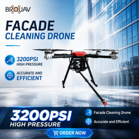 Drone Pembersih Fasad Bertekanan Tinggi untuk Kaca Jendela Gedung Eksterior Siap Kirim OEM