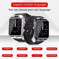 Montres intelligentes pour hommes DZ09 avec écran couleur HD numérique, appels Bluetooth, bracelet sportif, étanche, grande capacité de stockage TF, compatible Android et iOS