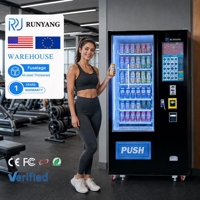 RUNYANG Custom logo Vending Machine with Id Verification Food Smart Snack Vending Machine for Foods and Drinks
