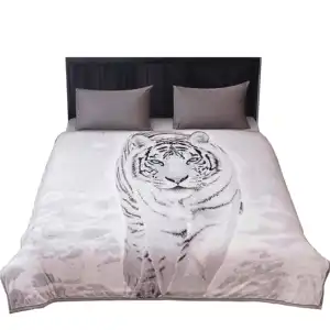 100% Polyester Custom Designed King Size Queen Size Thick Micro Fiber Flannel Fleece Bedding Blanket