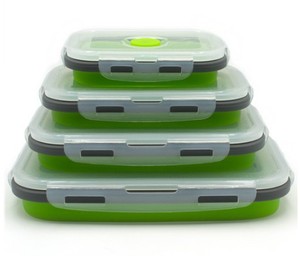 Hot Selling Reusable Food Grade Silicone Lunch Box Convenient Collapsible Food Storage Container <strong>Excellent</strong> Portable Lunches - Product Image 5