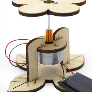 Solar Powered Wooden Flower Science <b>Kit</b> For Kids Educational Toy <b>DIY</b> Model Plant Shape Manual Control 7-9Y - Product Image 3