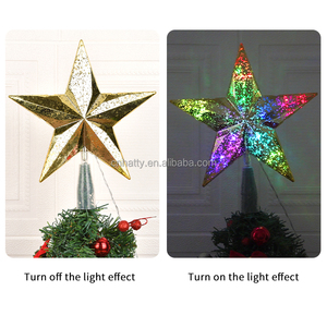 ไฟดาว LED PVC คุณภาพสูง ประดับตกแต่งยอดต้นคริสต์มาส รูปดาวห้าแฉก เรืองแสง - Product Image 5