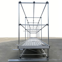 Table de culture en acier galvanisé en forme de V de 5x40 pieds pour salle de semis intérieure