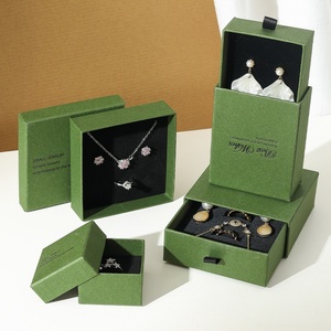 โลโก้ที่กำหนดเองเลื่อนเครื่องประดับกล่องฟอยล์สเปคสไตล์ใหม่ลิ้นชักกระดาษแข็งแหวนต่างหูสร้อยคอเครื่องประดับบรรจุ<span class=keywords><strong>ตัว</strong></span>อย่างฟรี - Product Image 3