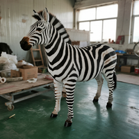 Modèle animal animatronique de zèbre simulé personnalisé réaliste pour la production de films de zoo à thème de parc Safari intérieur/extérieur