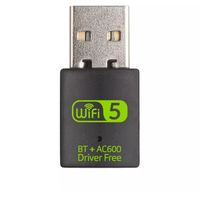 Adaptateur Wifi Portable Realtek 8821CU Chip Sans Fil 600Mbps Mini Dongle BT USB Pilote Gratuit Antenne Intégrée pour PC / Ordinateur Portable / Tablette