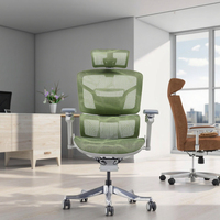 Chaise de bureau ergonomique en maille, dossier haut moderne, soutien lombaire 3D, accoudoirs réglables, pour visiteurs et cadres