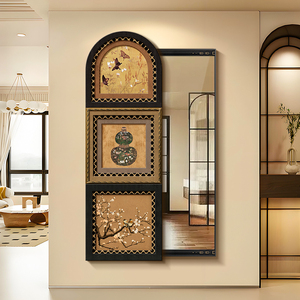 <span class=keywords><strong>Specchio</strong></span> a figura intera scorrevole in stile vintage con funzione di copertura, decorativo da parete per camera da letto e <span class=keywords><strong>ingresso</strong></span>, in stile retrò - Product Image 2