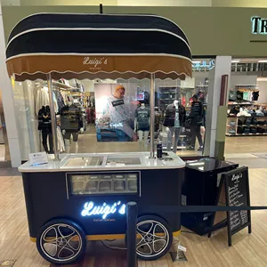 La Migliore Vendita di Ghiaccio Crema Trolley/Congelatore Ice Cream Carrelli/Mobile per Fare Il Gelato Carrello