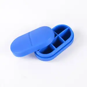 MM-PB049 mini xách tay Silicone 6 khe cắm du lịch y tế Pill Box trường hợp y học