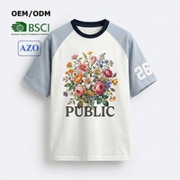 Fabricante OEM/ODM, Camiseta Personalizada de Lujo para Hombre, Estilo Urbano, 230GSM, con Parches Bordados, Gráficos Impresos en DTG, Corte Holgado