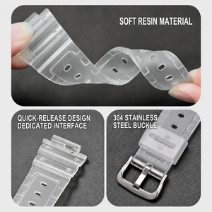 Kit de modification de boîtier de montre en résine transparente pour Casio GA2100, bracelet de montre sport en TPU 16 mm, ensemble de bracelets de remplacement étanches pour GA-2110 - Product Image 2