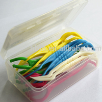 Fil dentaire en forme de Y en plastique ABS UHMWPE, 16 pièces/boîte, logo personnalisable, Fenghe FH09, usage commercial