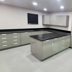 Muebles de laboratorio de microbiología de madera de acero de alta densidad, Banco de laboratorio móvil, mesa de isla, mesa de trabajo de laboratorio de Patología física de Biología - Product Image 1