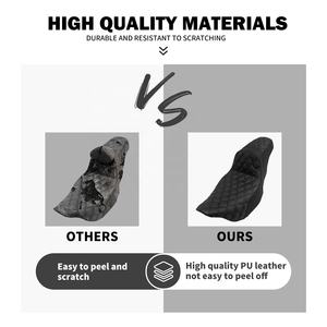 Двухместное сиденье для мотоцикла с подушками для спинки водителя, переднее и заднее сиденье для водителя и пассажира для Harley Touring Street Glide CVO 09-23 - Product Image 4