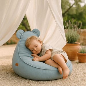 Canapé-lit pour enfants en tissu doux avec design oreilles, pour une utilisation intérieure et extérieure - Product Image 3