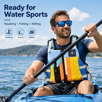 Gilet de flottabilité professionnel pour sports nautiques, réglable, en Oxford 420D, pour kayak, pêche, rafting, navigation