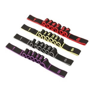Bandes de résistance réglables numérotées numériquement pour le yoga, pour le renforcement musculaire et l'entraînement en force, résistance moyenne, 8 niveaux - Product Image 1