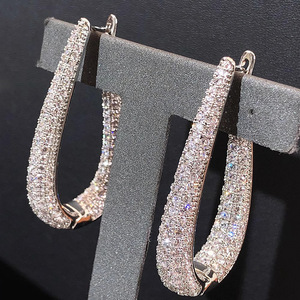 Pendientes de Aro con Circonitas Brillantes en Forma de Lágrima para Mujer, Joyería Elegante y Moderna - Product Image 6