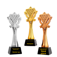 [Envío Hoy] Trofeo de Cristal Personalizado para Torneos de Billar de Ocho Bolas y Nueve Bolas, Pequeña Estatua Dorada