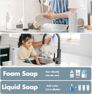 CF distributeur de savon automatique électrique intelligent capteur sans contact plat à main liquide pour hôtel salle de bain cuisine pour ménage extérieur - Product Image 2