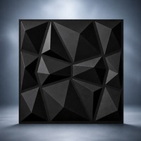 Panneau mural en PVC ignifuge de qualité supérieure, décoratif, triangulaire 3D, 50x50cm, pour galerie d'art