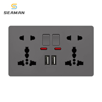 Prise murale de charge rapide 10 broches 20W 3.1A blanche, prise électrique britannique 13A avec interrupteur, prise murale USB-C universelle