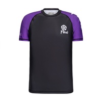 Rashguard Lengan Pendek Desain Terbaru 2026 untuk Pria, untuk Brazilian Jiu Jitsu, Kaos Grappling No Gi, Bahan Elastis & Anti Bau