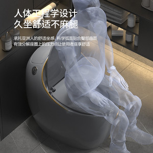 Nouvelle toilette monobloc en céramique colorée, à poser au sol, avec siphon intégré, design moderne et luxueux, grand diamètre, pour usage domestique - Product Image 2