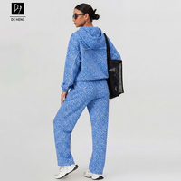 Nouveaux ensembles de vêtements de sport personnalisés pour femmes, pantalon de yoga à jambes larges, sweat-shirt léopard, gym, fitness, sport, yoga