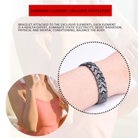 Bracelet d'énergie à ions négatifs en acier inoxydable avec logo personnalisé, thérapie magnétique, bijoux en titane, sport, bio-équilibre, santé