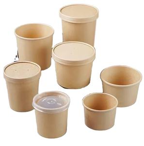 ชามซุปกระดาษแบบใช้แล้วทิ้งขนาด20ออนซ์ถ้วยกระดาษคราฟท์สำหรับเรือ - Product Image 4