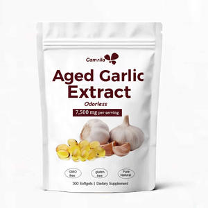 Cápsulas de Aceite de Ajo Envejecido con Logotipo Privado Personalizado, 300 Cápsulas de Extracto de Ajo Envejecido sin Olor, Suplementos para la Salud y Energía - Product Image 1