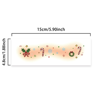 Tatouages temporaires <span class=keywords><strong>de</strong></span> Noël en papier, autocollants pour le visage, motifs <span class=keywords><strong>de</strong></span> flocons <span class=keywords><strong>de</strong></span> <span class=keywords><strong>neige</strong></span> amusants et réalistes, résistants à l'eau, pour le visage et le corps - Product Image 2