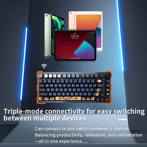 Triple-Mode Silent Mechanical RGB-Gaming-Tastatur mit Hintergrund beleuchtung und <span class=keywords><strong>Kailh</strong></span>-Achse Neuer Status - Product Image 4
