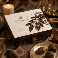 Boîte d'emballage de chocolat de luxe avec logo personnalisé imprimé UV, boîte cadeau en papier de luxe pour aliments, boîtes personnalisées imprimées