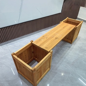 Lot de 2 jardinières en bois de style <span class=keywords><strong>banc</strong></span> amovible, vente en gros d'usine, <span class=keywords><strong>banc</strong></span> à fleurs en bois, décoration de <span class=keywords><strong>jardin</strong></span> d'extérieur - Product Image 4