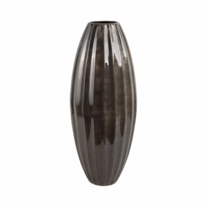 Vaso ovale in ceramica con forma curva, finitura opaca, vaso moderno per fiori, per soggiorno, camera da letto, decorazione per la casa - Product Image 1