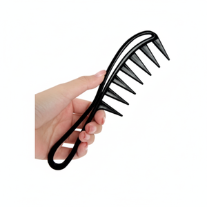 Logo personalizzato strega pettine elettrico Lax Ware con manico in bambù e paglia materiale dente di setola per la gestione delle streghe (10464014) - Product Image 1