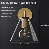 Applique murale LED nordique post-moderne verre minimaliste avec corps en fer pour un décor personnalisé dans le salon chambre chevet