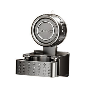 Soporte de fregona giratorio con ventosa Blue Vine, estante de almacenamiento de pared para baño, diseño rectangular duradero que ahorra espacio - Product Image 4