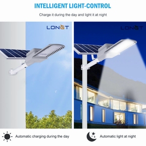 Lampadaire Solaire LED Extérieur Économique pour <span class=keywords><strong>Jardin</strong></span>, Route et Rue, Étanche IP66, SMD3030 ABS, 30W 60W 90W, 6500K, Faisceau 120° - Product Image 4