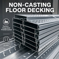 Plancher en acier de précision |   Système de mezzanine non en béton |   Plateau en métal composite pour système de support de construction