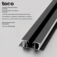 Profilé LED en aluminium TOCO pour éclairage mural double face, canal de finition murale pour chambre à coucher, rampe d'escalier, lumière linéaire