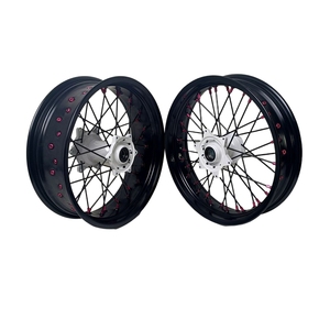 Ruedas Supermoto de 17 Pulgadas para EXC SXF XC-W TPI <span class=keywords><strong>125</strong></span> 250 300 450 500, Bujes de Aleación de Aluminio CNC, Llantas de Carreras Motard, Mejora de Durabilidad - Product Image 1